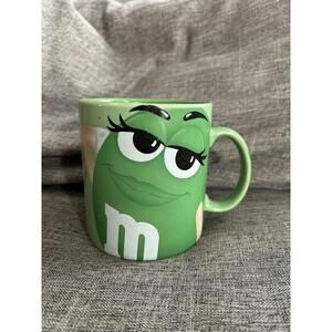 M&M Coffee Cup Miss Green Character 16 oz Collector Mug M&Ms World Mars Inc.